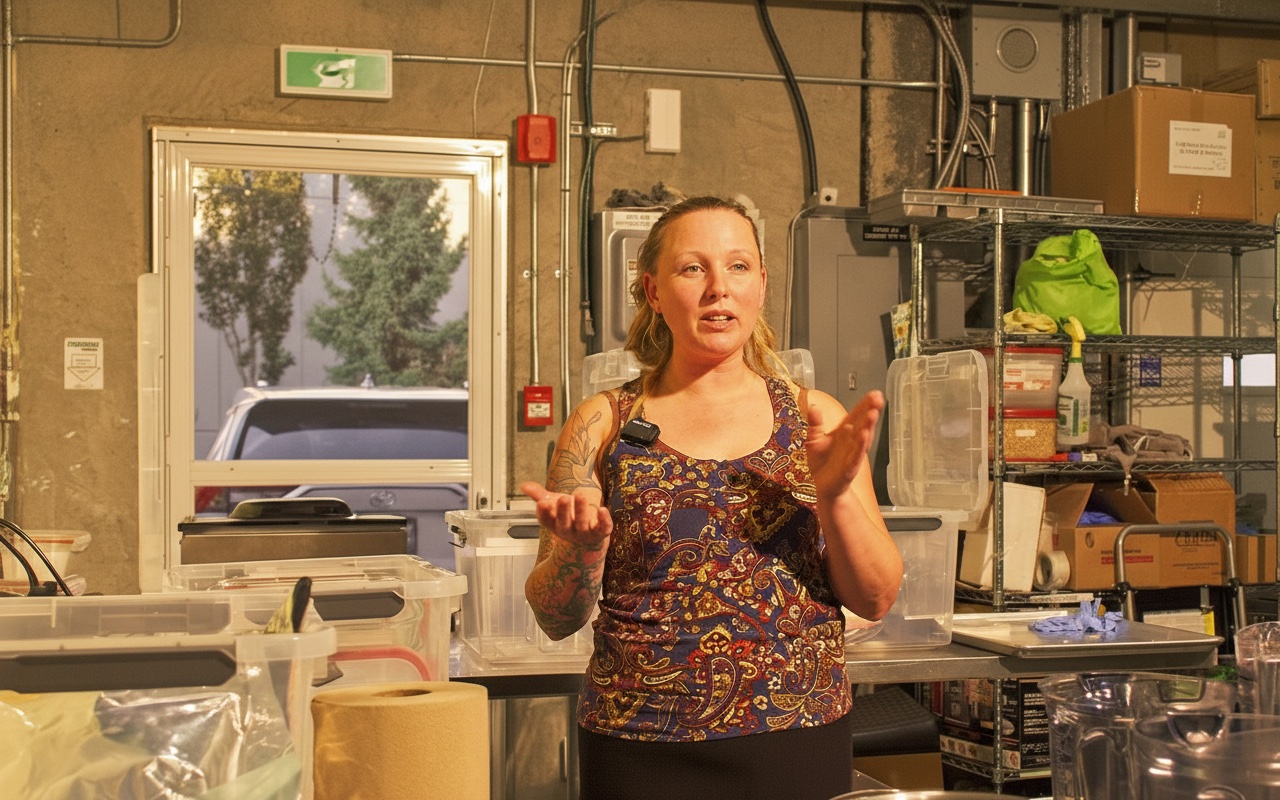 Dee from Dee's Nutty Cheese with her handcrafted products