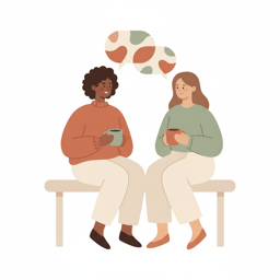 Two people having a relaxed conversation